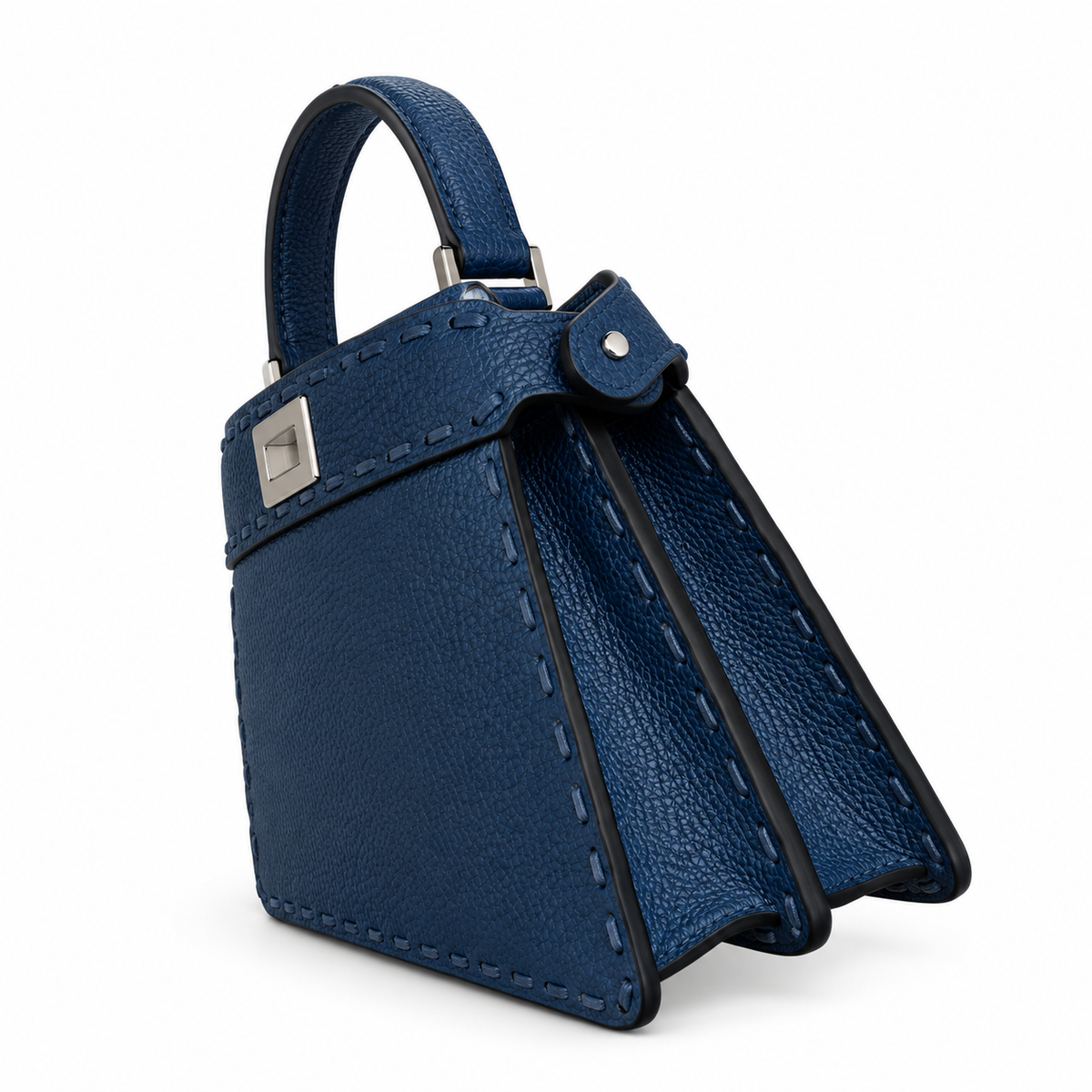 Fendi Classic FF Logo Leather Mini Handbag 20cm