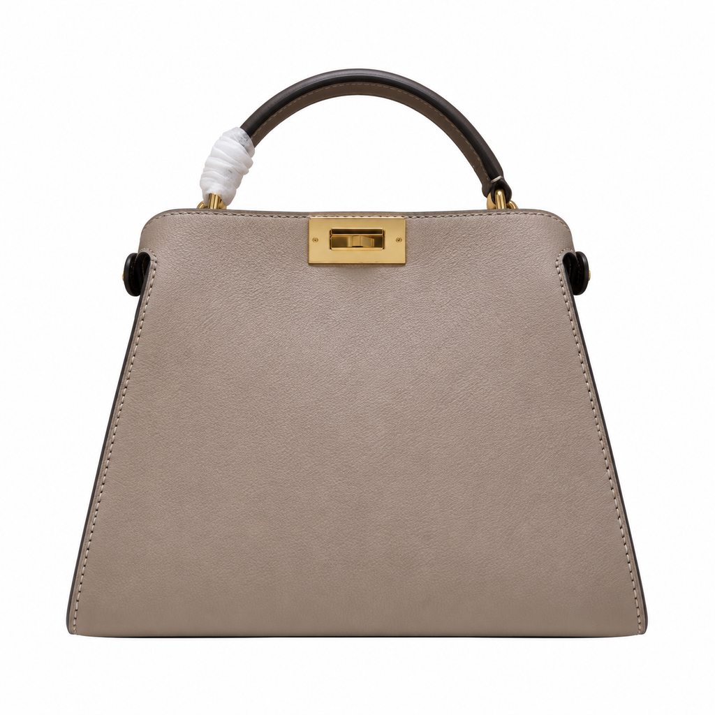 Fendi FF Logo Leather Flap Crossbody Bag 27x21x9.5cm