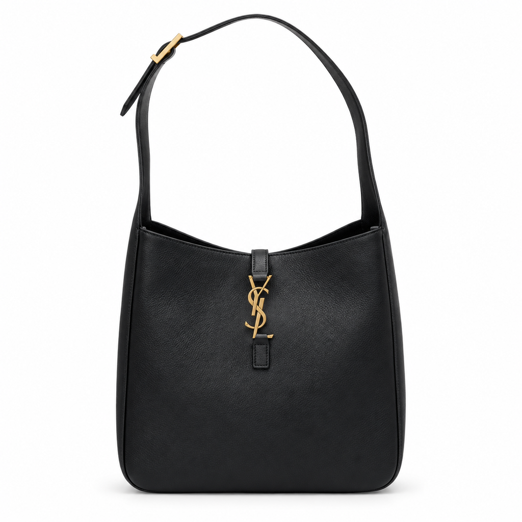 YSL Le 5 à 7 Hobo Bag Black Smooth Leather Saint Laurent