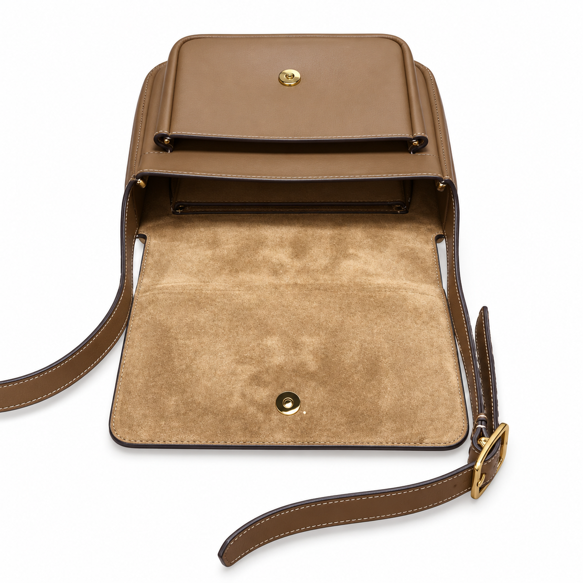 YSL Saint Laurent Solferino Crossbody Bag Taupe