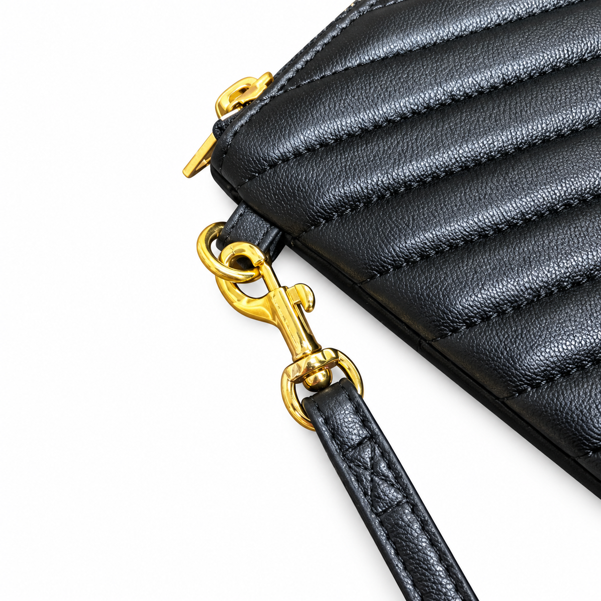 Saint Laurent Monogram Quilted Clutch – Black