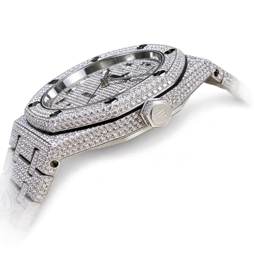 Audemars Piguet Royal Oak Full Diamond Steel Arabic Dial