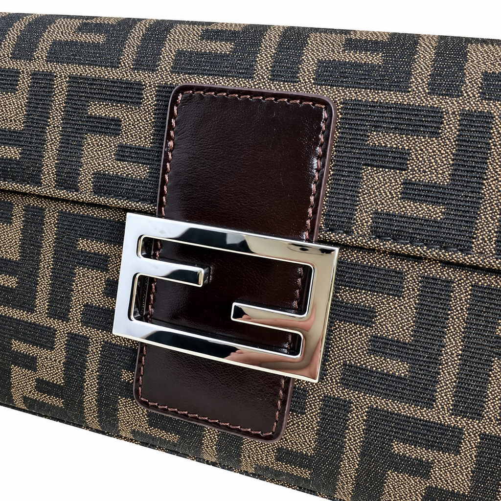 Fendi Medium Handbag 26cm – FF Logo Leather Tote Bag