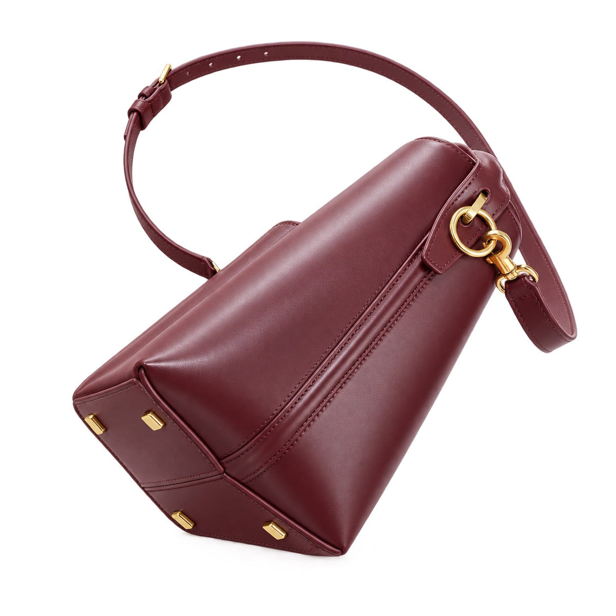 YSL Le 37 Bucket Bag – Burgundy Smooth Leather