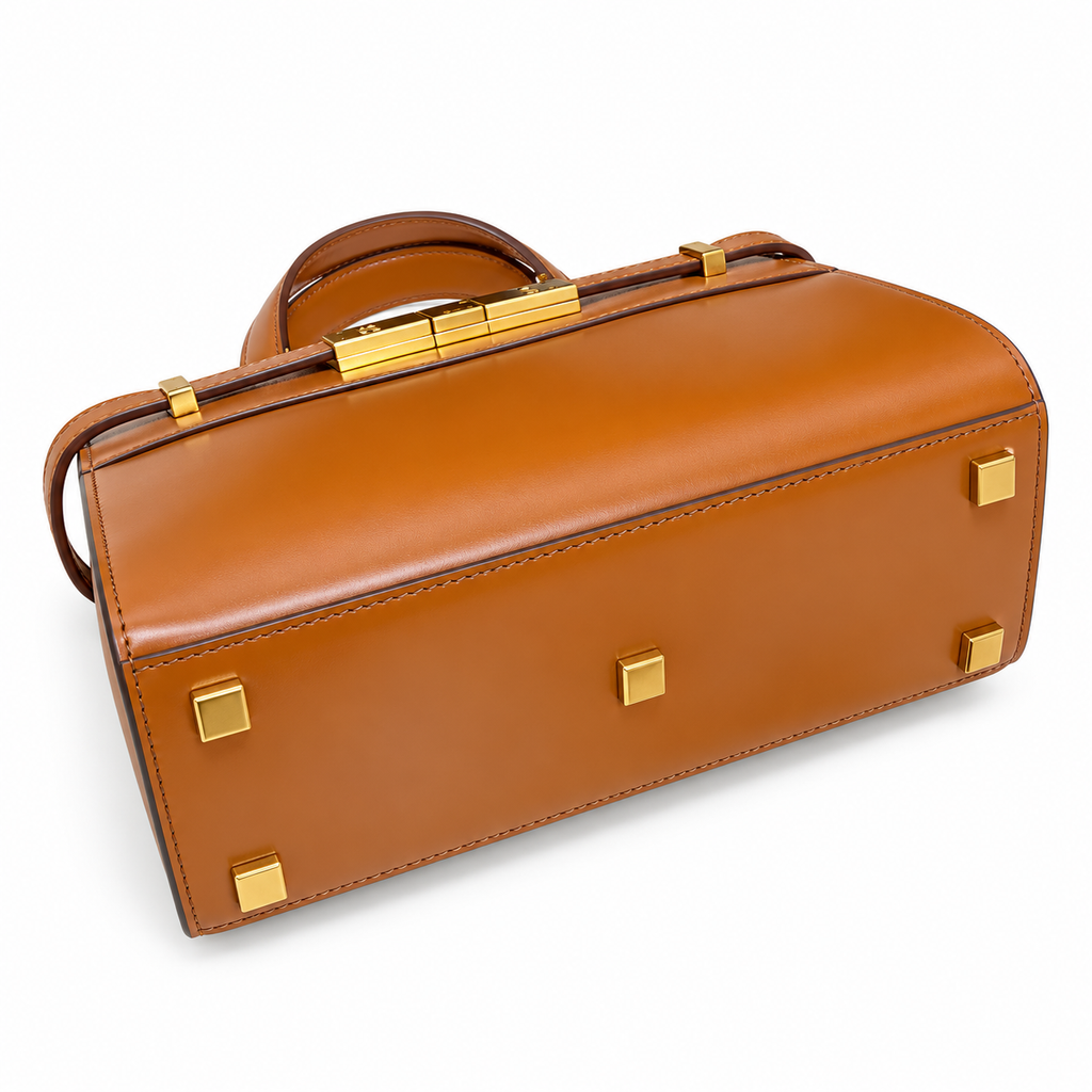 YSL Saint Laurent Manhattan Mini Bag in Tan Smooth Leather