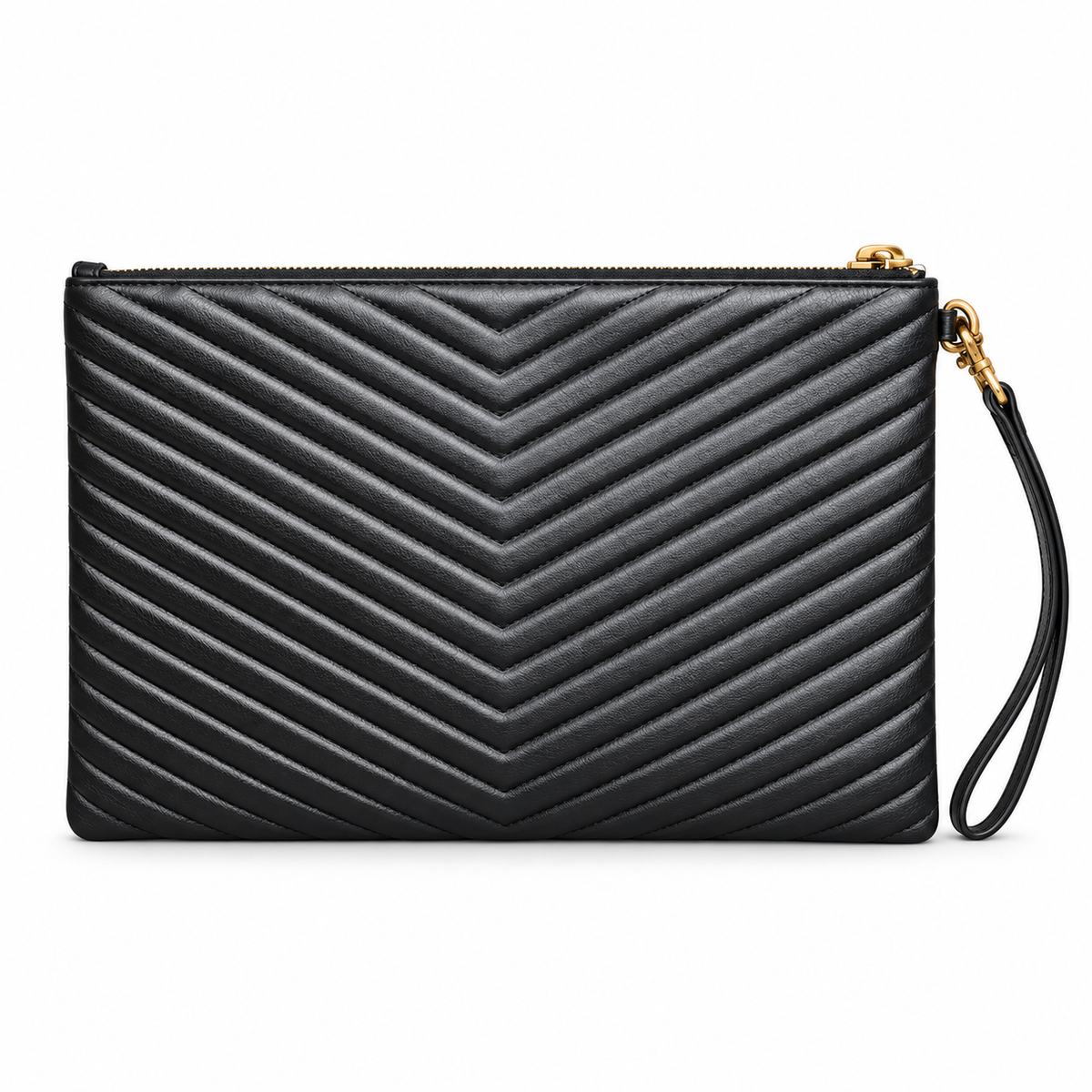Saint Laurent Monogram Quilted Clutch – Black