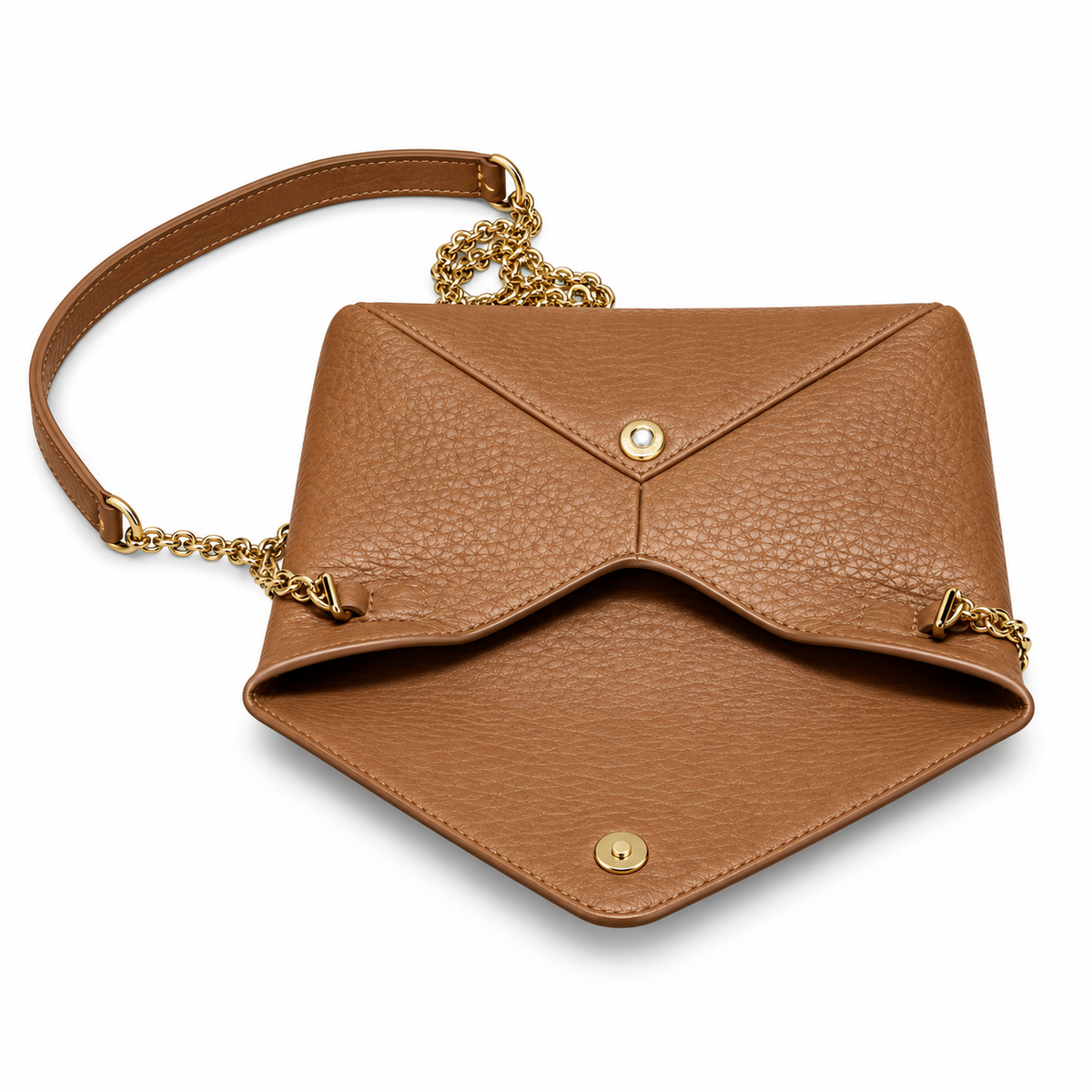 YSL Saint Laurent Envelope Chain Bag Caramel