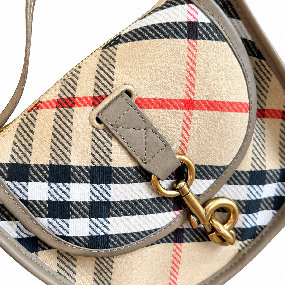 Burberry Heritage Check Compact Crossbody Bag