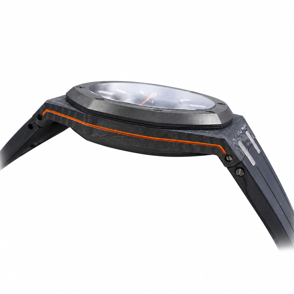 NORQAIN Independence 40mm Carbon Black Orange Watch